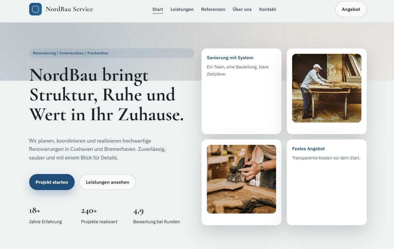 Projektvorschau Handwerker